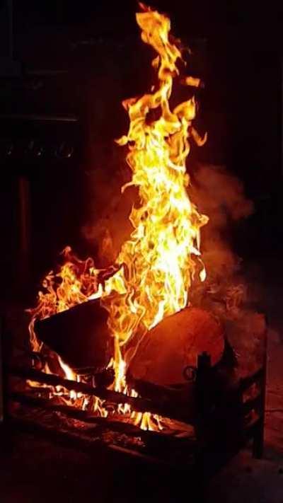 Fire in slow mo is always a treat