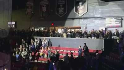 32 bones playing the national anthem