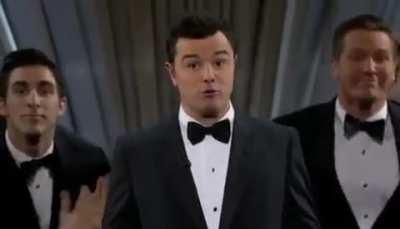 You can't pull this off like Seth did at the Oscars 2013.