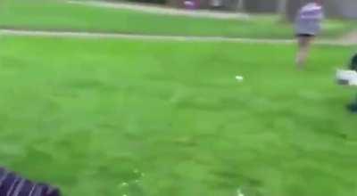 Scooter is thrown, all Hell breaks loose