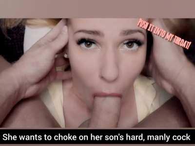 Lay down mom, it’s time to put your throat to good use