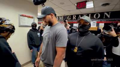 Woman tears into ICE agents when her family member is detained after leaving his scheduled immigration hearing.
