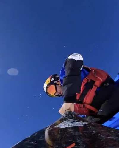 HMRB while I kayak down a mountain... through snow, forest, and water.