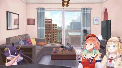 Ina gives the Takodachis a heart