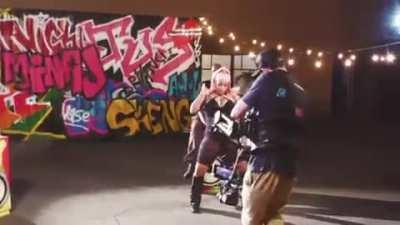 BTS clip from the Likkle Miss Remix video