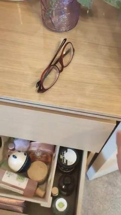 Deodorant can has wedged my drawer shut... What happens when I try to open it.