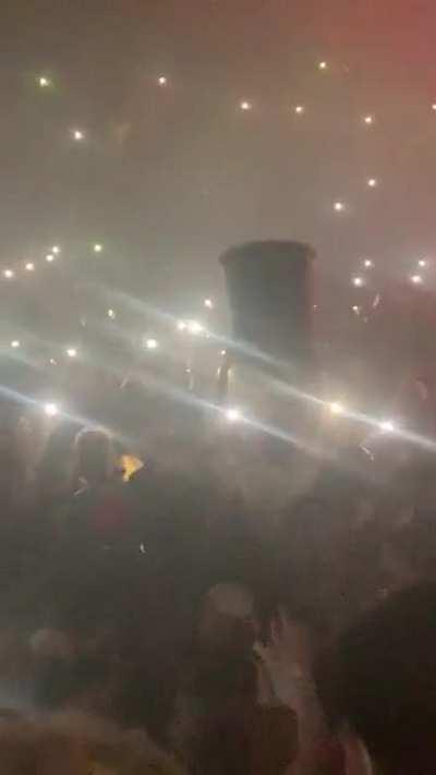 THE INFAMOUS TRASHCAN. *section 123-124 stairway we littttt* CHARLOTTE SHOW TRASH BIN