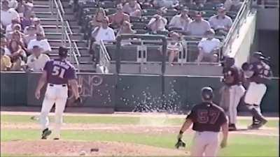 22 years ago Randy Johnson (National Hero) destroyed a government drone that was spying on Pro Baseball players.