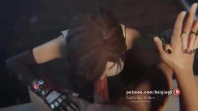 Tifa lewd handholding