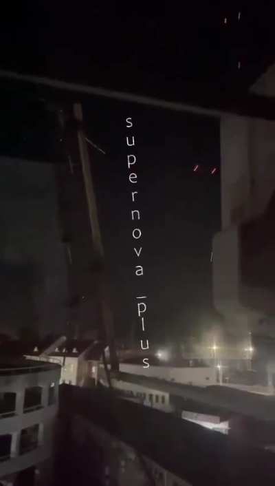 A Russian man watching the anti-aircraft fire against Ukrainian drones in the Russian port city of Tuapse tonight gets caught off-guard by a close-range drone impact. 02.11.2025