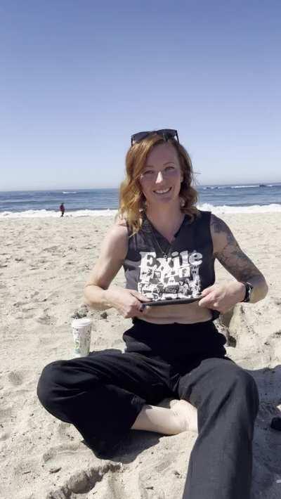 The beach was too nice not to flash you.