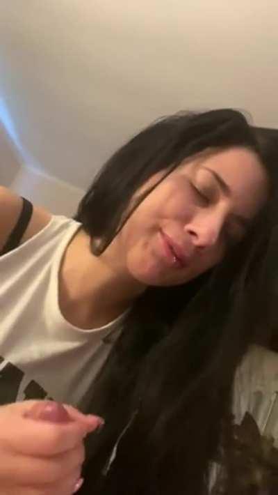 When your boyfriend knows you don't like cum in your mouth, but he does it anyway