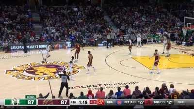 [Highlight] Evan Mobley vs Jason Tatum in crunchtime