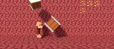 Two drums and a cymbal fall off a cliff