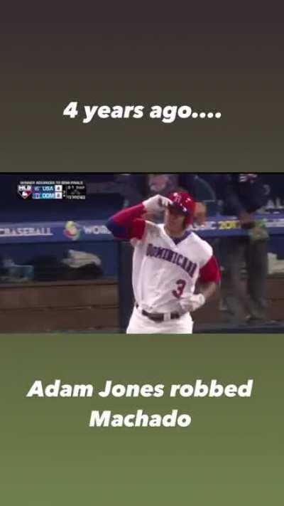 4 Years Ago Adam Jones Robbed Manny Machado in the WBC. And It. Was. Awesome.