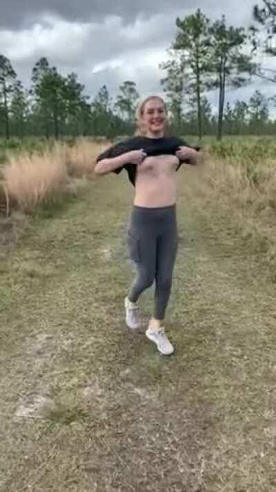 throwback to my first flash- indulging my boyfriends flashing fetish! my heart was pounding