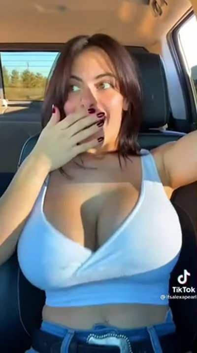 Alexa Pearl in regular and then slow motion