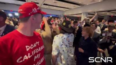Libertarian Boogaloo Boi and Trump Supporter get into a fistfight during Trump’s speech at the Libertarian Convention 