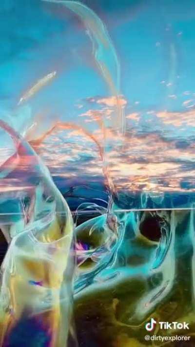 Filming inside this bubble