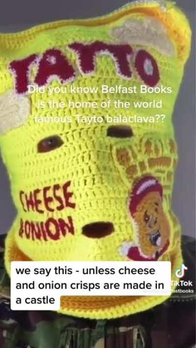 Belfast Books. The home of the Tayto Balaclava.