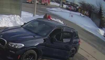 Chaos erupted after a residential car accident