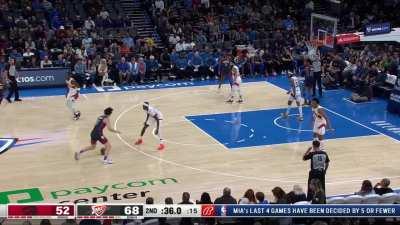 [Highlight] Josh Giddey goes DEEP into his bag on Chris Boucher