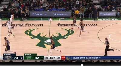 [Highlight] Jrue Holiday throws Wes Matthews open with a beautiful full-court bounce assist