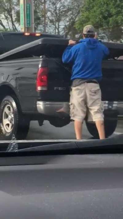 Not sure who was wrong first but a freak out all together