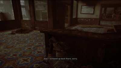 Joel got us caught and apologized for it afterward. Here's the apology: