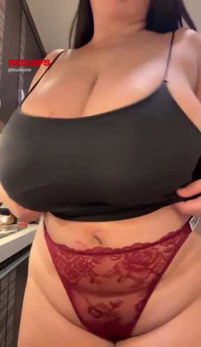 Dropping my huge tits