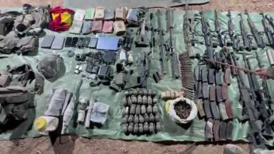In the Claw-Lock Operation region, a cave used by Pkk terrorists for shelter and refuge was detected. Weapons, ammunitions and living materials were seized and rendered unusable.