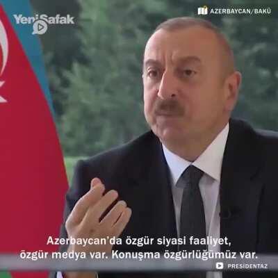 İlham Aliyev BBC muhabirini adeta yerin dibine gömmüş.