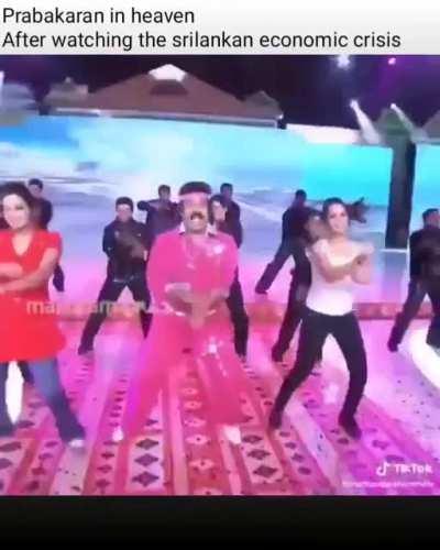 Prabakaran in heaven.. After watching the srilankan economic crisis