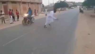 Man in wheelchair almost got run over