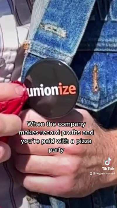 When the company makes record bank but pays in pizza. Y’all know what time it is…