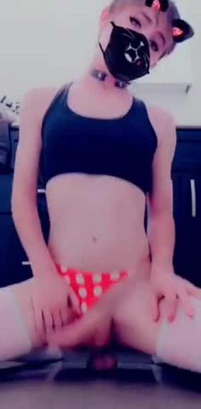 Watch my thick femcock flop around while I ride you 🤭😜