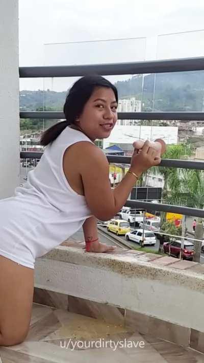 Balcony and the city traffic