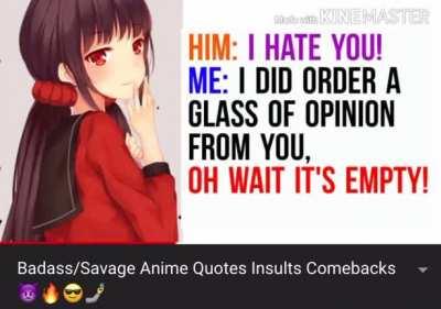 Savage anime quotes