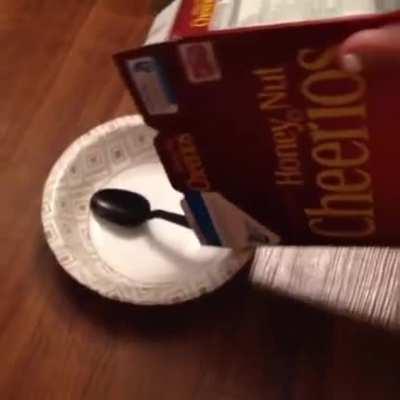 Who tf puts cereal first?