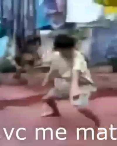 Kid makes a rasengan on the dog