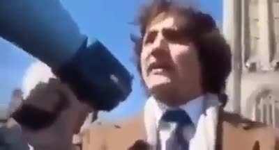 A young Trudeau out protesting against the government… 😂