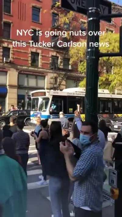 NYC is going nuts over this Tucker Carlson news.