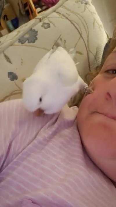 Her singing is much better than mine.