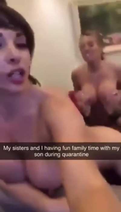 No céu com a mãe e as tias