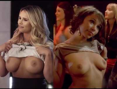 Kinsey Wolanski & Jessica Parker Kennedy have flash-worthy titties