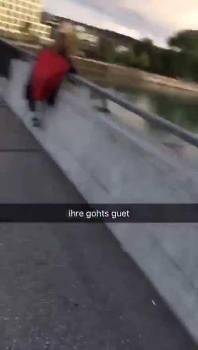 Darwin Award. She thought she was jumping into some water.