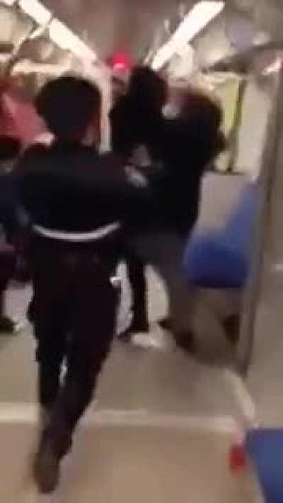 Let the man get assaulted and then arrested and don't say a word, just film the scene