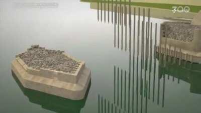 How bridges were constructed in the 14th century