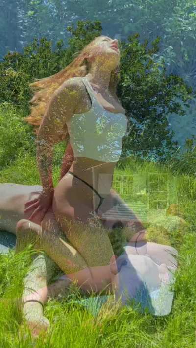 Getting a sneaky fuck session in the garden