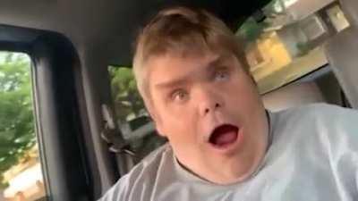 A surprise reaction of my friend's brother receiving a gift he's been longing for his entire life - a garage door clicker